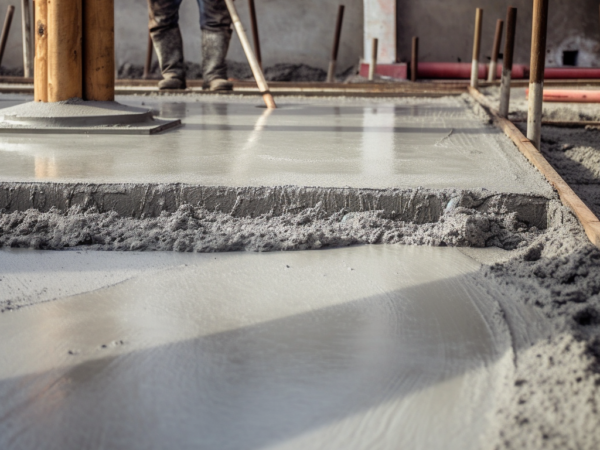 Concrete slab work example