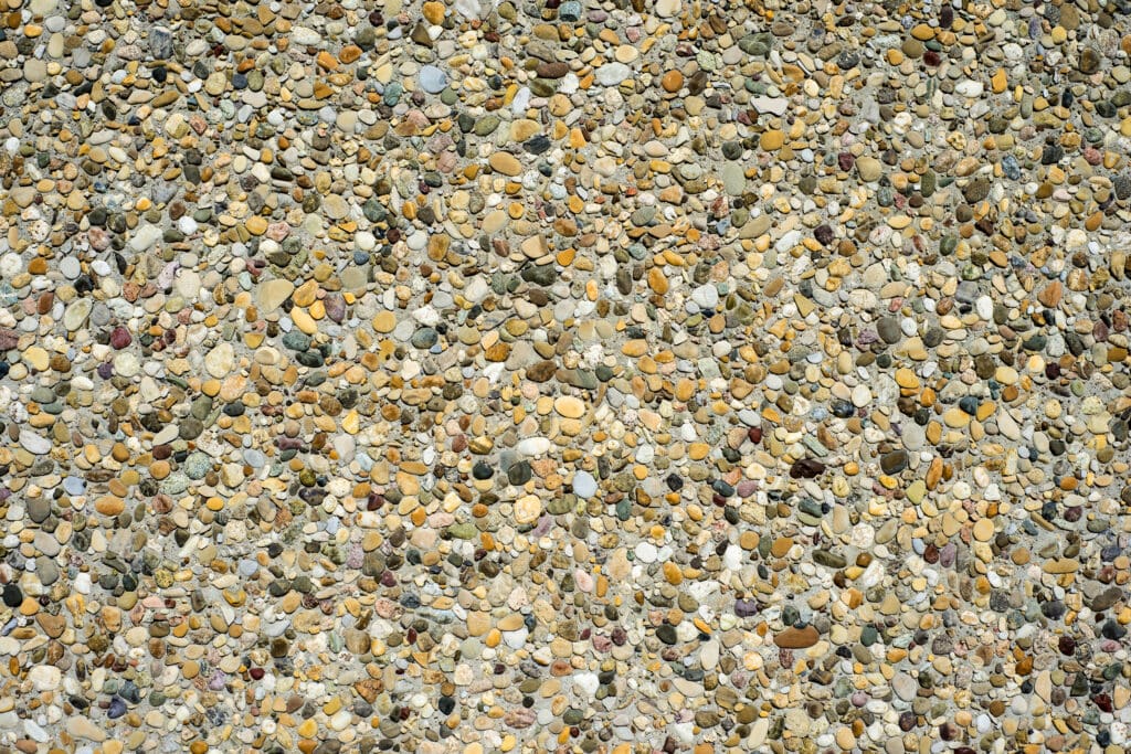 Exposed aggregate concrete texture